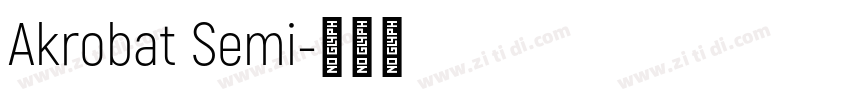 Akrobat Semi字体转换